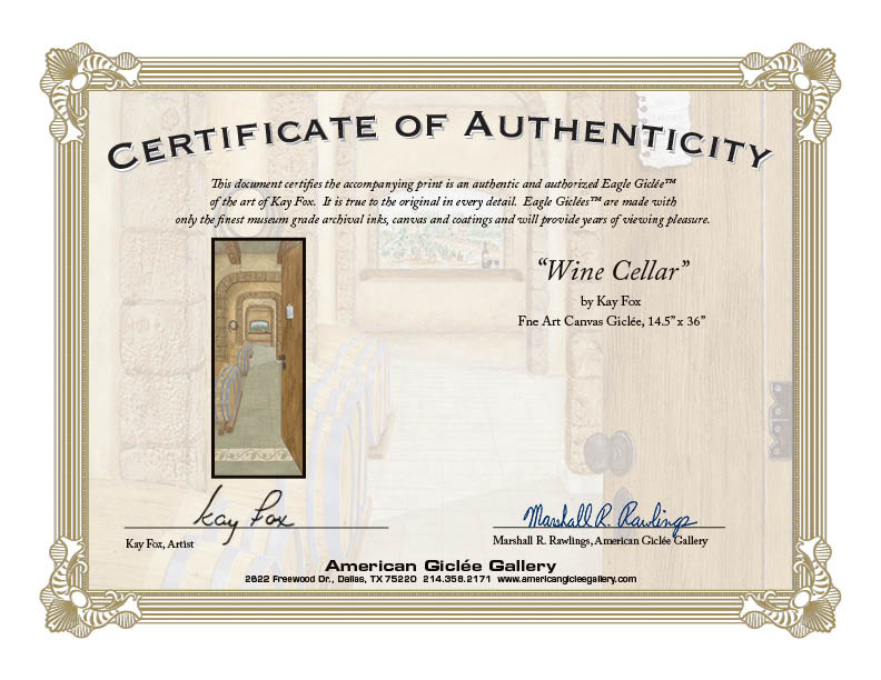 Kay Fox Win Cellar Fine Art Print | American Art Publishing