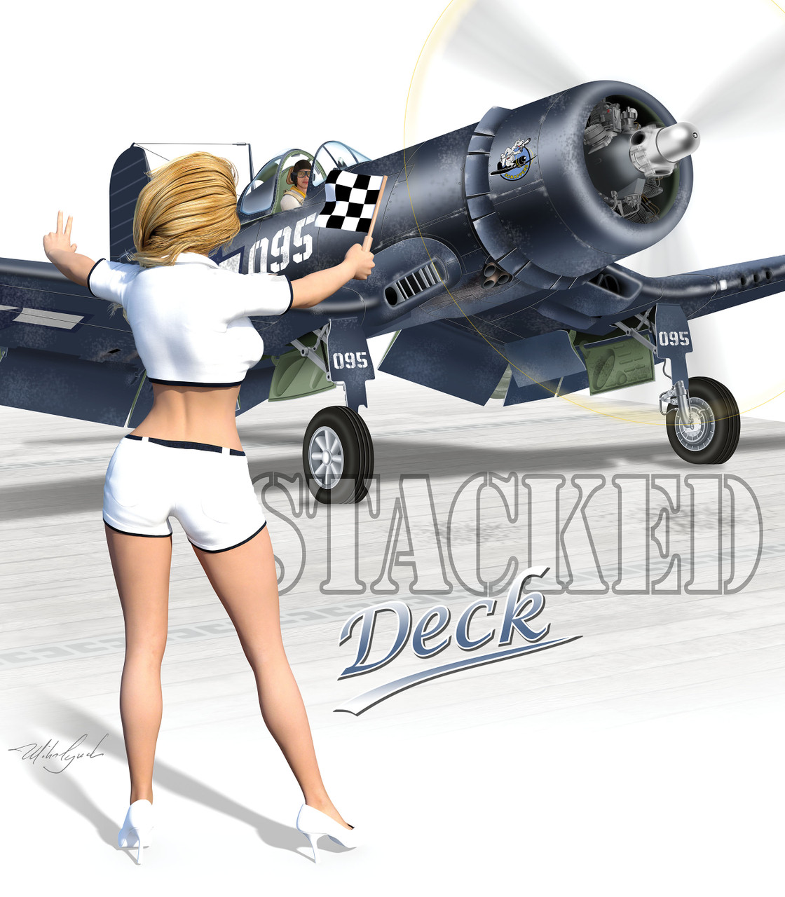 positur mund Hvordan F4U Corsair Stacked Deck Pinup | American Art Publishing