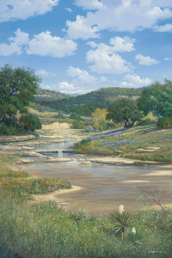 George Kovach Bluebonnet Creek Falls | American Art Publishing