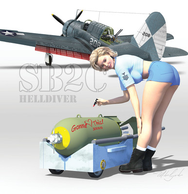 Mike Lynch's SB2C Helldiver Pinup | American Art Publishing