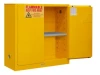 FM Approved, Flammable Storage Cabinet, 30 Gallon, 2 Doors, Manual Close, 1 Shelf, Safety Yellow