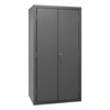 Cabinet, 16 Gauge, 36 x 24 x 72, 4 Adjustable Shelves, Flush Doors, Lockable, Chrome Handle with Keys, Gray