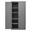 Cabinet, 16 Gauge, 36 x 24 x 72, 4 Adjustable Shelves, Flush Doors, Lockable, Chrome Handle with Keys, Gray