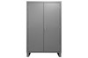 Cabinet, 16 Gauge, 48 x 24 x 78, 4 Adjustable Shelves, Flush Doors, Lockable, Chrome Handle with Keys, Gray