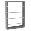 Heavy Duty Cabinet, 14 Gauge, 36 x 24 x 78, 4 Adjustable Shelves, Recessed Doors, Cast Iron Pad-lockable Handle, Gray