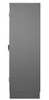 Extra Heavy Duty Cabinet, 12 Gauge, 48 x 24 x 78, 4 Adjustable Shelves, Recessed Doors, Cast Iron Pad-lockable Handle, Gray