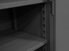 Extra Heavy Duty Cabinet, 12 Gauge, 36 x 24 x 78, 4 Adjustable Shelves, Recessed Doors, Cast Iron Pad-Lockable Handle, Gray