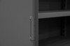 Extra Heavy Duty Cabinet, 12 Gauge, 36 x 24 x 78, 4 Adjustable Shelves, Recessed Doors, Cast Iron Pad-Lockable Handle, Gray