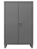 Extra Heavy Duty Cabinet, 12 Gauge, 36 x 24 x 78, 4 Adjustable Shelves, Recessed Doors, Cast Iron Pad-Lockable Handle, Gray