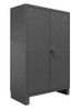 Extra Heavy Duty Cabinet, 12 Gauge, 36 x 24 x 78, 4 Adjustable Shelves, Recessed Doors, Cast Iron Pad-Lockable Handle, Gray