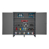 Extra Heavy Duty Cabinet, 12 Gauge, 60 x 24 x 78, 4 Adjustable Shelves, Recessed Doors, Cast Iron Pad-lockable Handle, Gray
