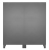 Extra Heavy Duty Cabinet, 12 Gauge, 72 x 24 x 78, 4 Adjustable Shelves, Recessed Doors, Cast Iron Pad-lockable Handle, Gray