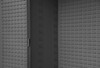Heavy Duty Cabinet, 14 Gauge, 60 x 24 x 84, Flush Doors with Louvered Panel, Cast Iron Pad-lockable Handle, Gray