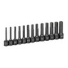 Hex Set, 1/2" Drive, Impact, 6-19mm, 13 Pieces, 4" Length