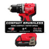 M18 18V Lithium-Ion Cordless 1/2 in. Compact Drill/Driver with One 2.0 Ah Battery, Charger