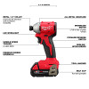 M18 18V Lith-Ion Brushless Cordless Compact Drill/Impact Combo Kit 2.0 Ah Batteries