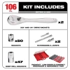 Milwaukee 3/8 in. and 1/4 in. Drive SAE /Metric Ratchet and Socket 48-22-9486