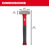 Milwaukee 2.5 lbs. Fiberglass Engineer Hammer 48-22-9312