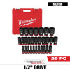 29PC SHOCKWAVE™ Impact Duty 1/2" Drive Metric Deep 6 Point Socket Set