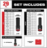 29PC IMPACT DUTY 1/2" DR SAE & METRIC 6PT DEEP SCKT