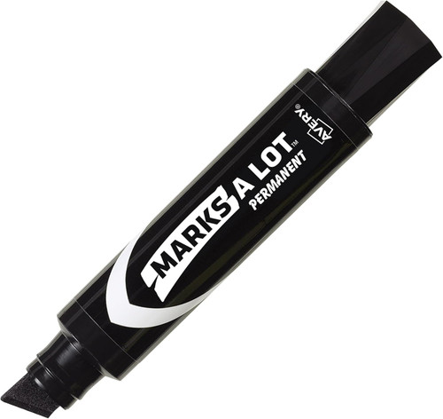 Chisel Tip Permanent Marker-Jumbo-Black (12 Pack)