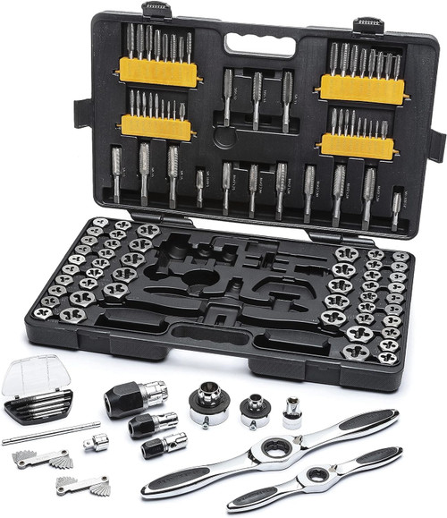 SAE/Metric Ratcheting Tap and Die Set (114-Piece)