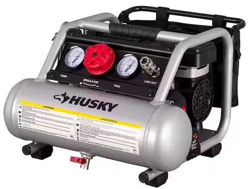 Husky 1 Gal. 135 PSI Portable Electric Quiet Air Compressor