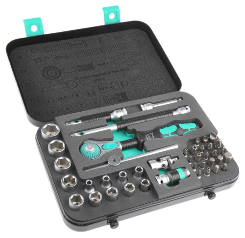 Wera 1/4" Drive Metric Socket Set w/ Metal Case