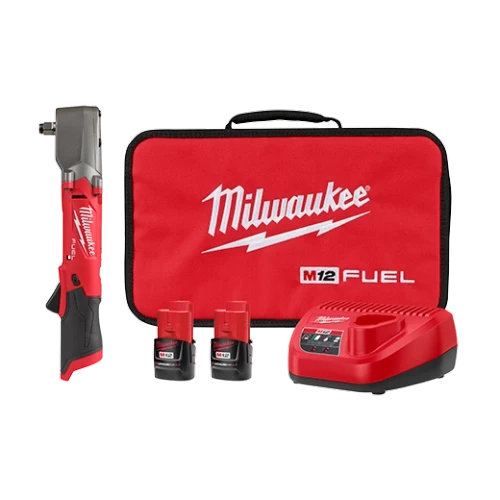 M12 FUEL Cordless 1/2 in. Right Angle Impact Wrench Kit w/ Two 2.0 Ah Batt