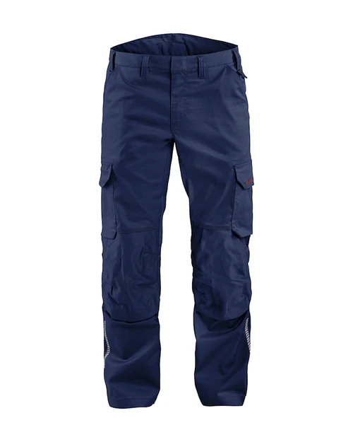 FR Stretch Pants With Kneepads - Navy