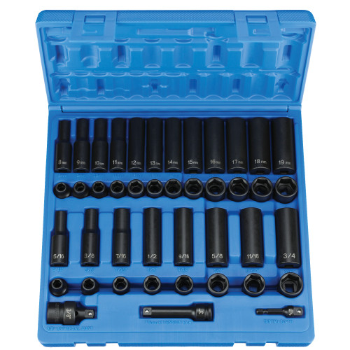 3/8" Drive 43 Piece Standard/Deep SAE/Metric Set