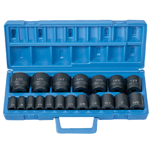 1/2" Drive 19 Pc. Standard Length Fract. Master Set