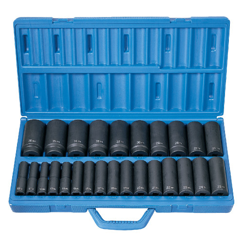1/2" Drive 26 Pc. Deep Length Metric Master Set