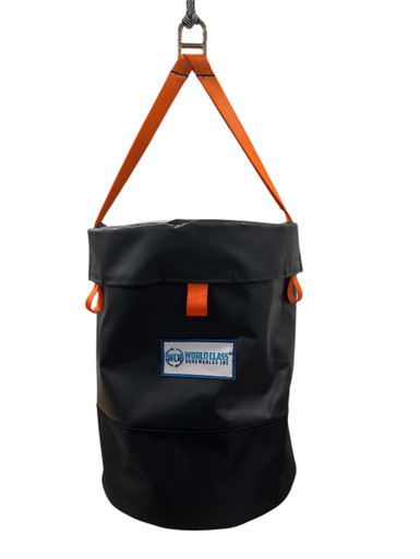 Black Ballistic Nylon Bottom Bucket Bag with Top (200lb)
