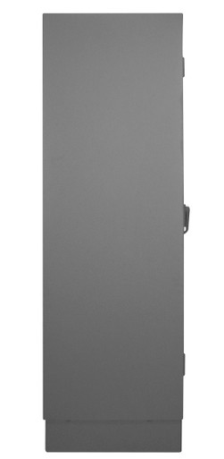 Extra Heavy Duty Cabinet, 12 Gauge, 36 x 24 x 78, 4 Adjustable Shelves, Recessed Doors, Cast Iron Pad-Lockable Handle, Gray