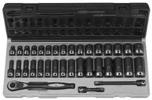 Duo-Socket Set, 3/8" Drive