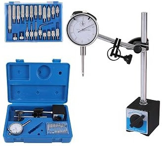 0–1" Dial Indicator, Magnetic Base, 0.001" Resolution