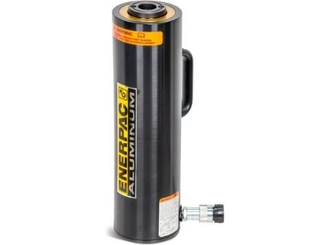 Hydraulic Cylinder, Aluminum Hollow Plunger, 39.6 ton Capacity, 9.84 in Stroke