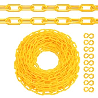 Plastic Safety Chain, Yellow, 220 ft