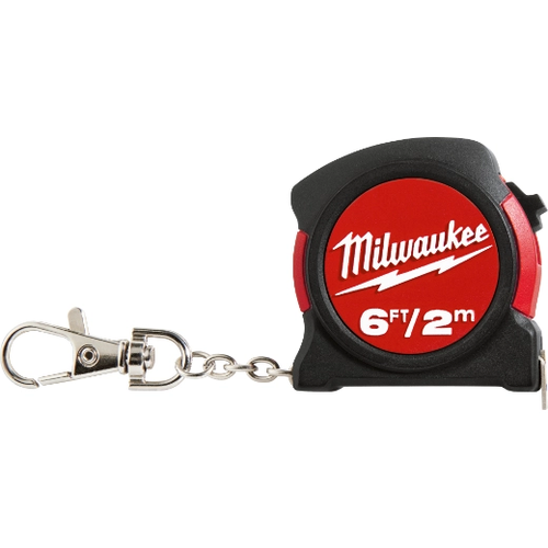 Tape Measure, Key Chain, 6ft/2m