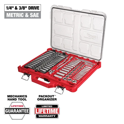 Milwaukee 3/8 in. and 1/4 in. Drive SAE /Metric Ratchet and Socket 48-22-9486