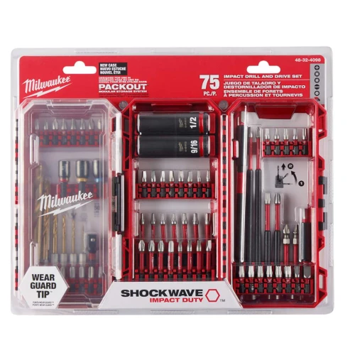 Milwaukee SHOCKWAVE Impact Duty Alloy Steel Drill, Drive (75 Piece) 48-32-4098