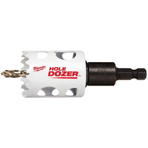 MILWAUKEE 1-1/2 in. Hole Dozer Bi-Metal Hole Saw with 3/8 in. Arbor & Pilot Bit