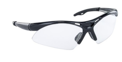 SAS Diamondbacks Safety Glasses - Black Frame - Clear Lens - Polybag