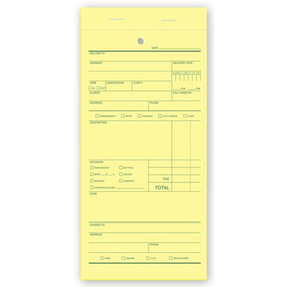 Florist Sales Order Forms, Padded