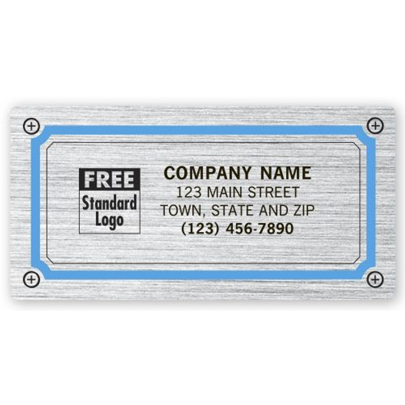 Advertising Labels, Brushed Chrome Poly Film