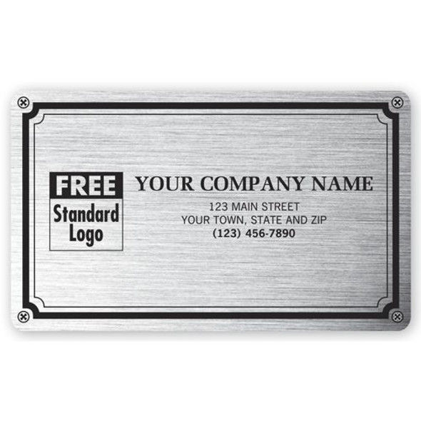 Weatherproof Plate Label, Brushed Silver Poly, 5 X 3"