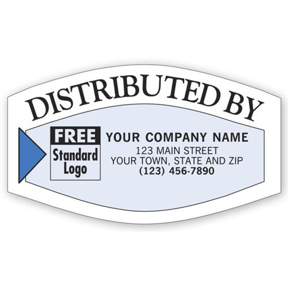 Distributed By Service Labels, White/Blue