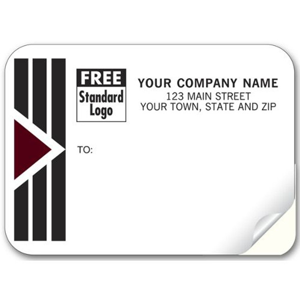 Park Avenue Mailing Labels, Padded, w/ Black/Burgundy