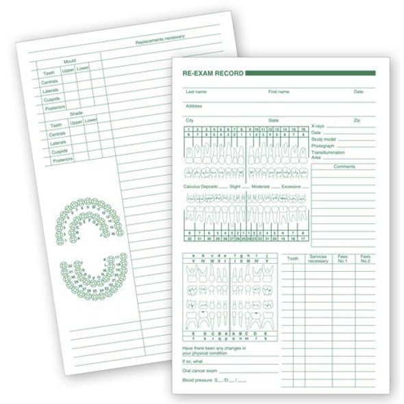 Dental Prosthetic ReExam Records, Primary and Permanent Arch